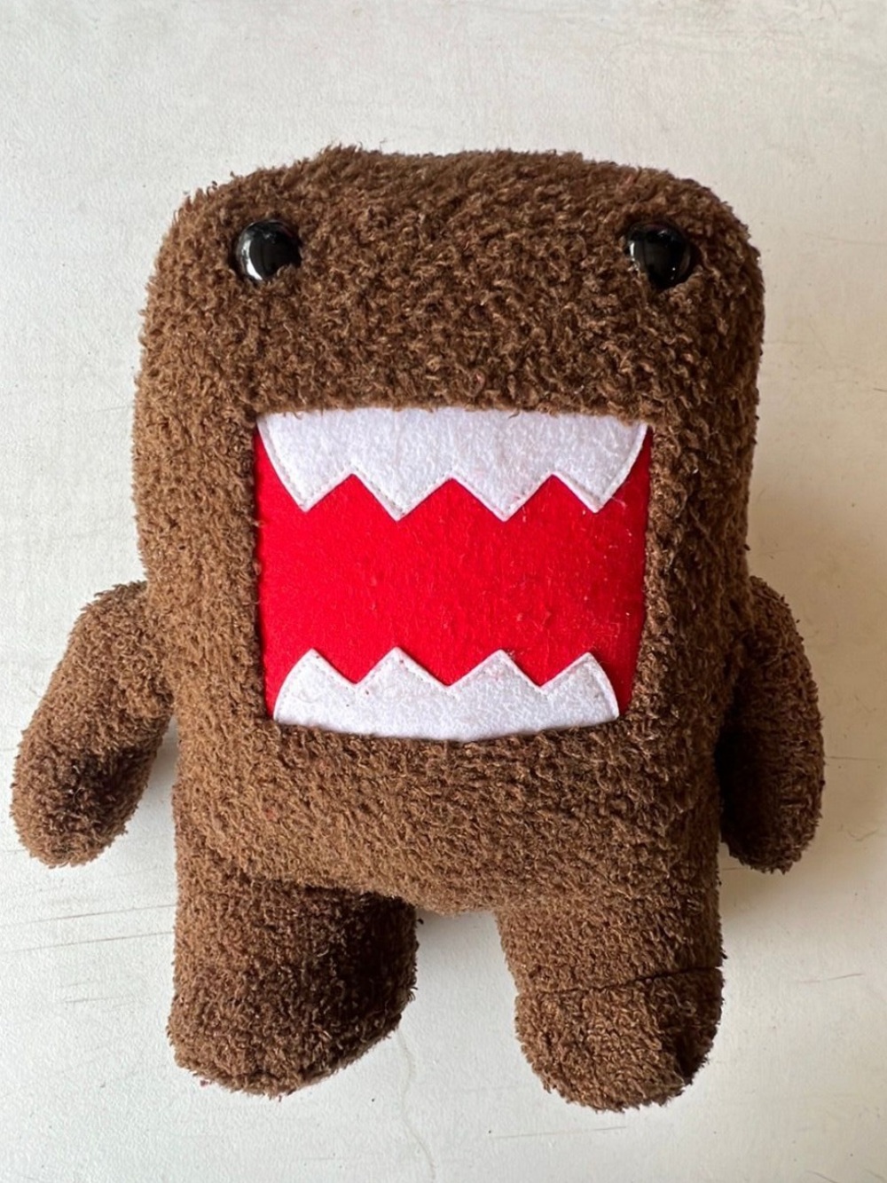 DOMO Brown Monster Stuffed Animal with Red Mouth